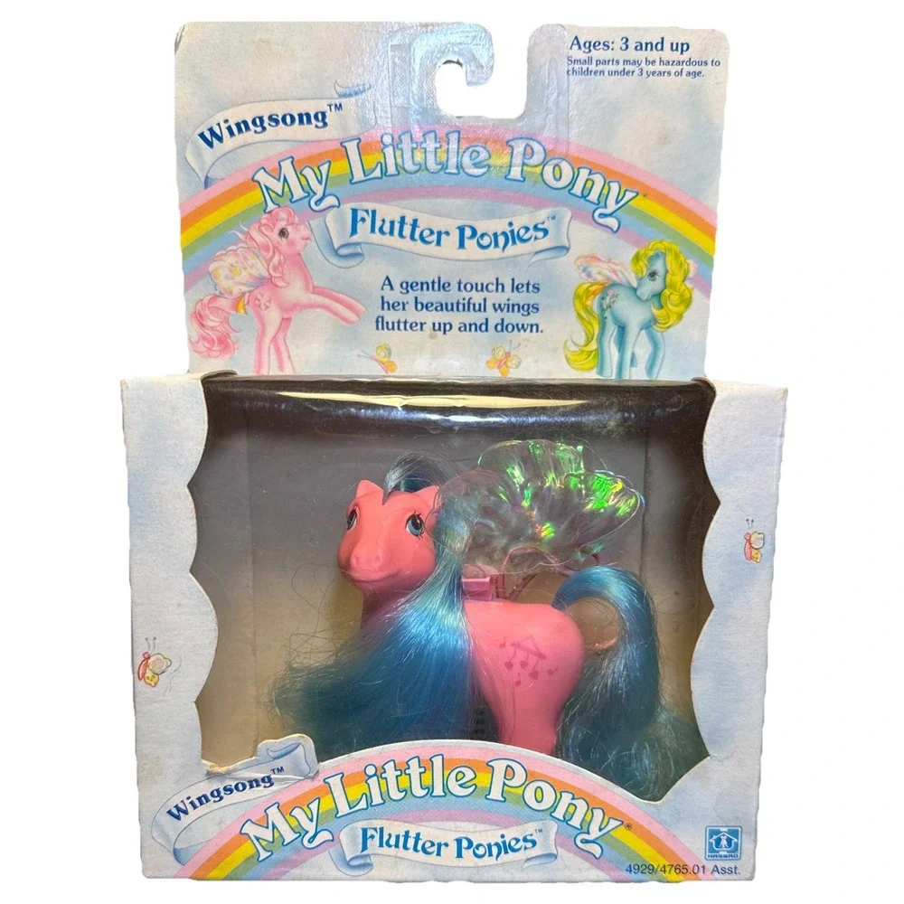 Vintage 1986 My Little Pony Flutter Ponies Wingsong w/ Original Box U308